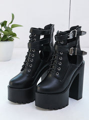 Nightclub Platform Ankle Boots Martin Boots