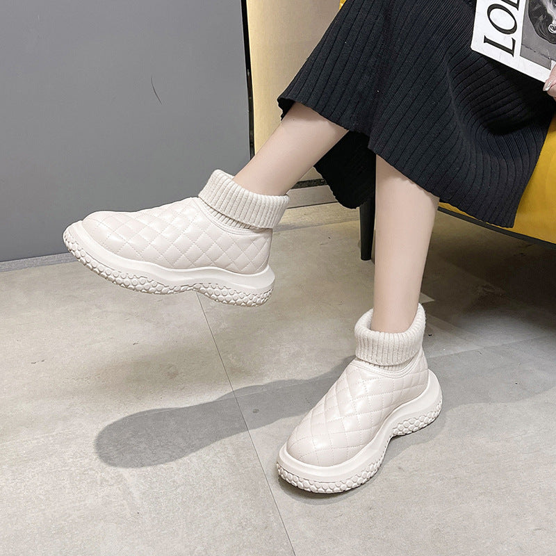 Wool-wool Thick-soled Snow Boots