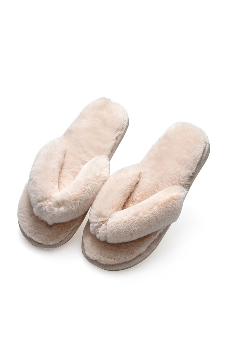 Women House Slippers Faux Fur Fashion Warm Shoes