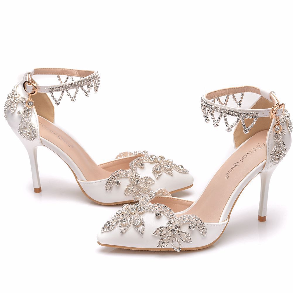 Rhinestone Stiletto Heels Pointed Sandals