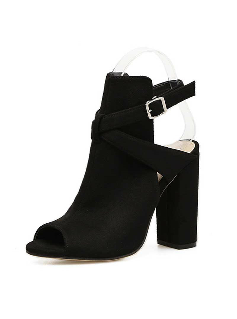 Women Sandals Gladiator High Heels Strap Pumps Buckle