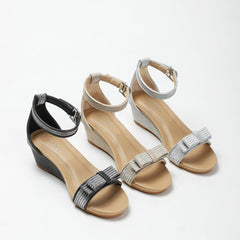 Bow Wedge Sandals Heels