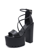 Cross-strap Waterproof Platform Sandals