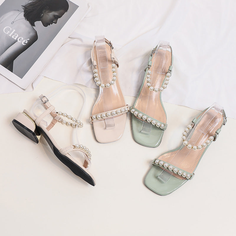 Thick Heels Roman Flat Sandals