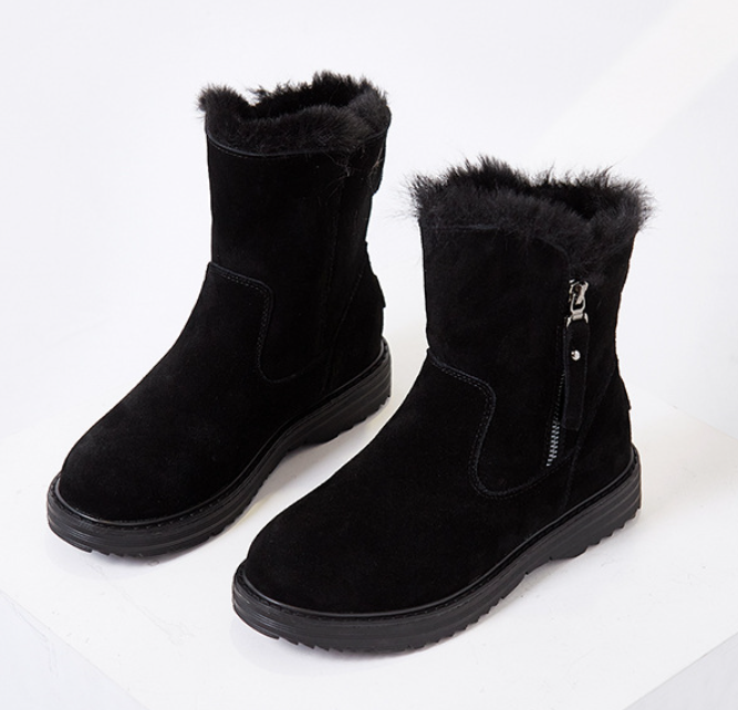 Warm Snow Short Cotton Zipper Martin Boots