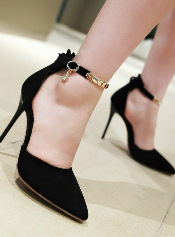 Women Sexy Party Shoes Point Toe Pumps Autumn Red