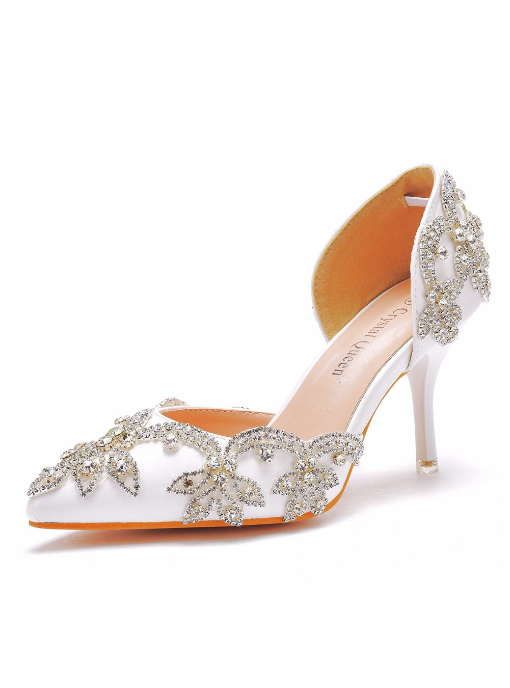 8 CM Rhinestone Thin Heel Pointed Sandals