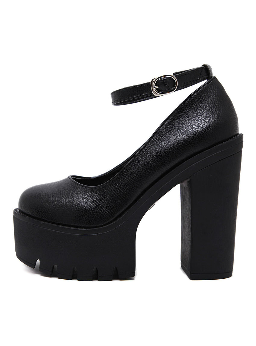 High-Heeled Shoes Sexy Thick Heels Patform Pumps