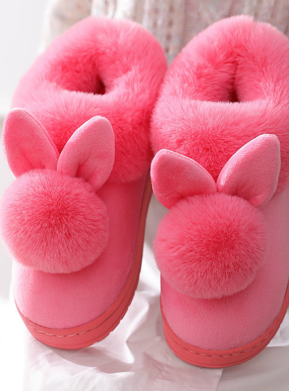 Winter Cotton Slippers Rabbit Ear Home Indoor Slippers