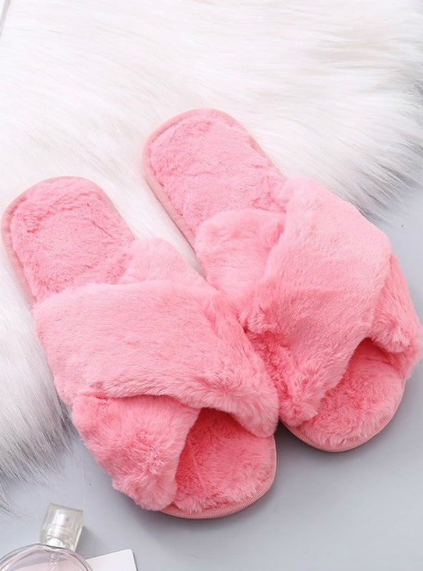 Winter Women House Slippers Faux Fur