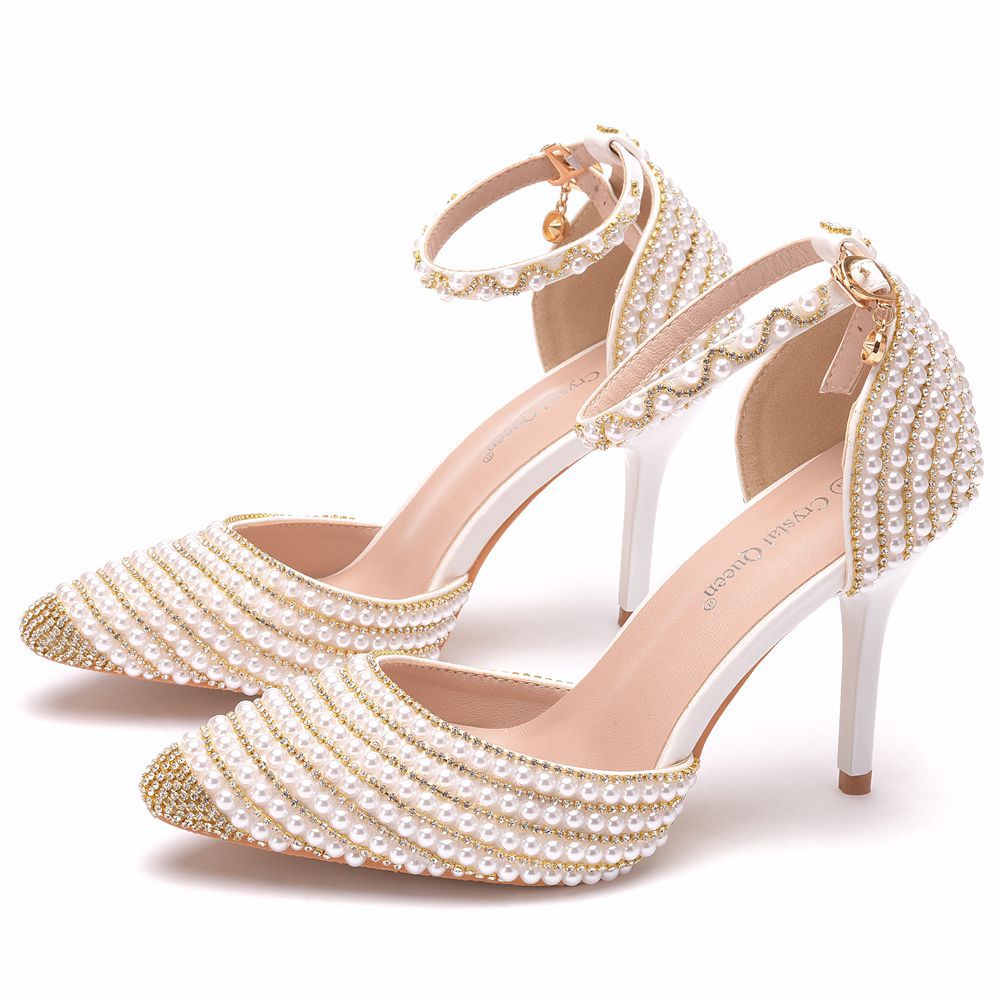 Wristband High Heel Stiletto Pointed Sandals