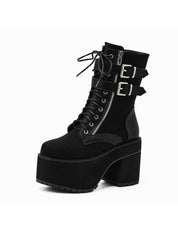 Thick Heel Thick Bottom Side Zipper Martin Boots