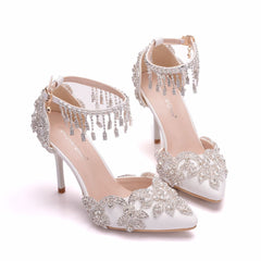 Rhinestone Stiletto Pointed Sandals