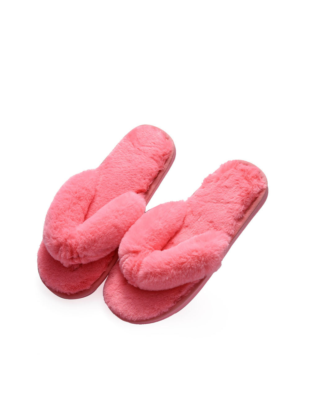 Women House Slippers Faux Fur Fashion Warm Shoes