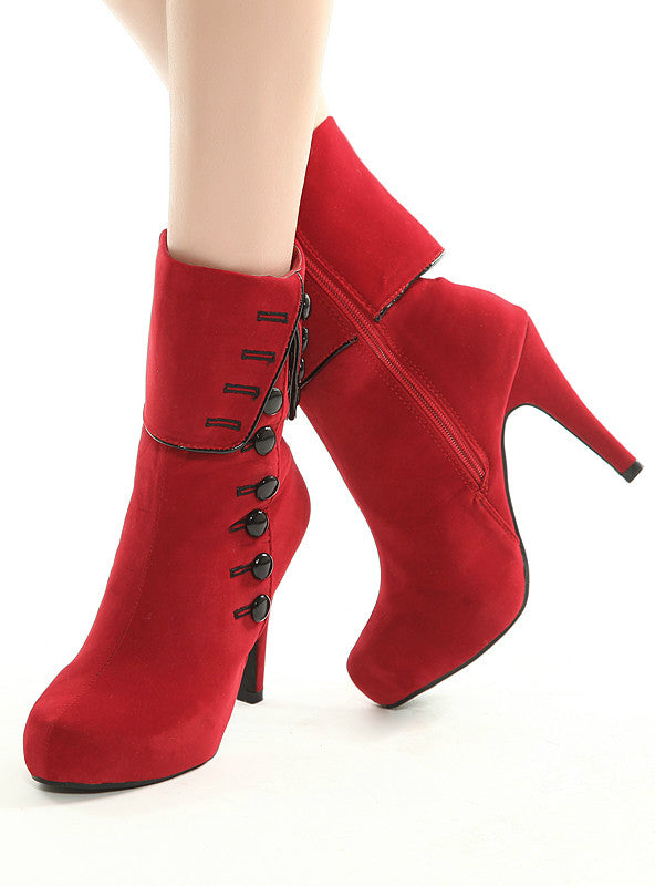 Women Boots High Heels Ankle Boots Platform Shoes