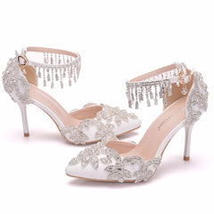 Rhinestone Stiletto Pointed Sandals