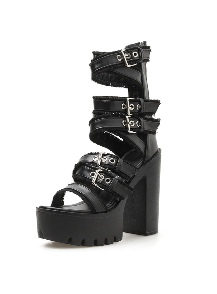 Ladies' Platform Thick Heels Sandal