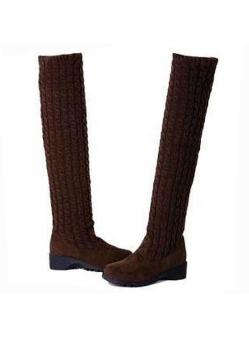 Knee High Boots Elastic Slim Warm Long Thigh