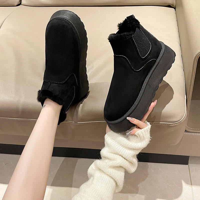 Short Tube Thick Soled Cotton Shoes Snow Boots