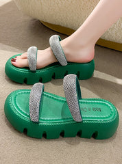 Diamond Sponge Cake Thick-soled Slippers