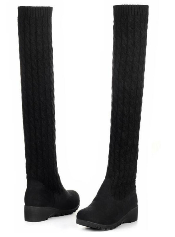 Knee High Boots Elastic Slim Warm Long Thigh