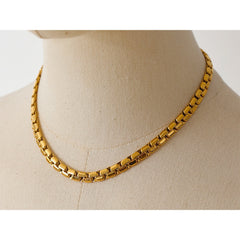 GOLD BOX CHAIN NECKLACE