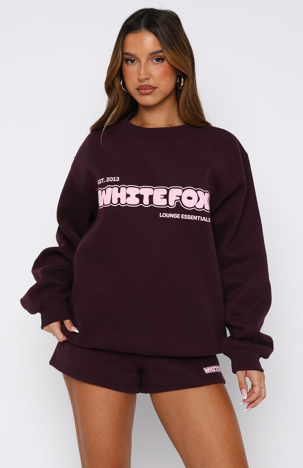 Give It A Try Oversized Sweater Plum