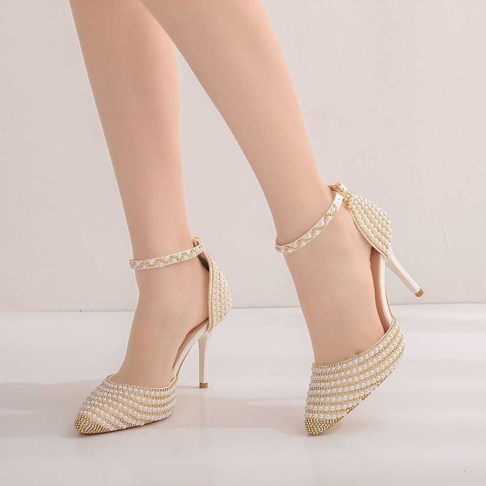 Wristband High Heel Stiletto Pointed Sandals