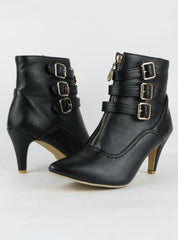 Women Boots High Heels Ankle Boots Pointed