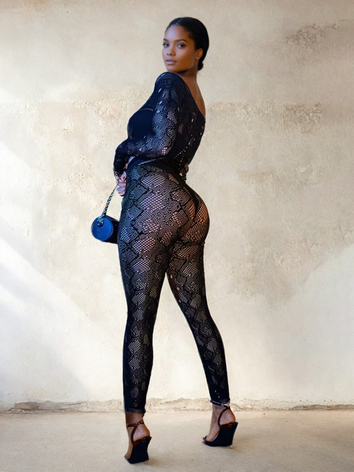 Thick Black Sexy Jumpsuit