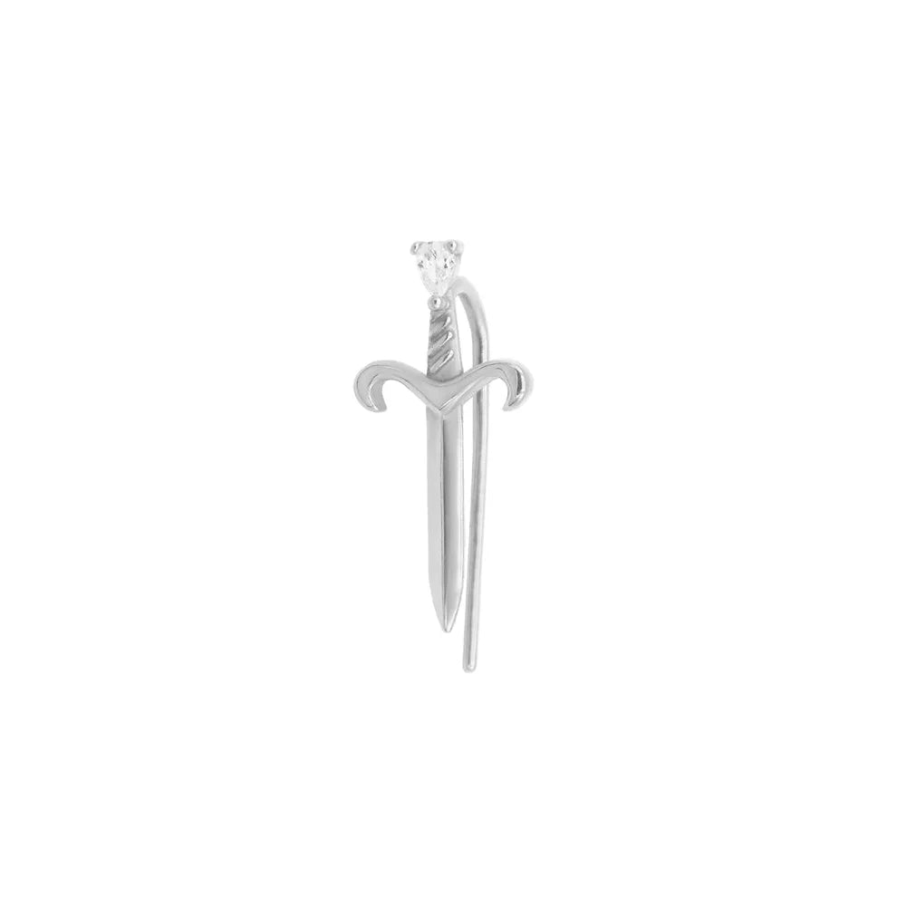 925 Sterling Silver dagger stud earrings