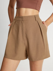 High Waisted Trouser Shorts