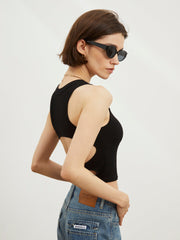 Back Chain Crop Tank Top