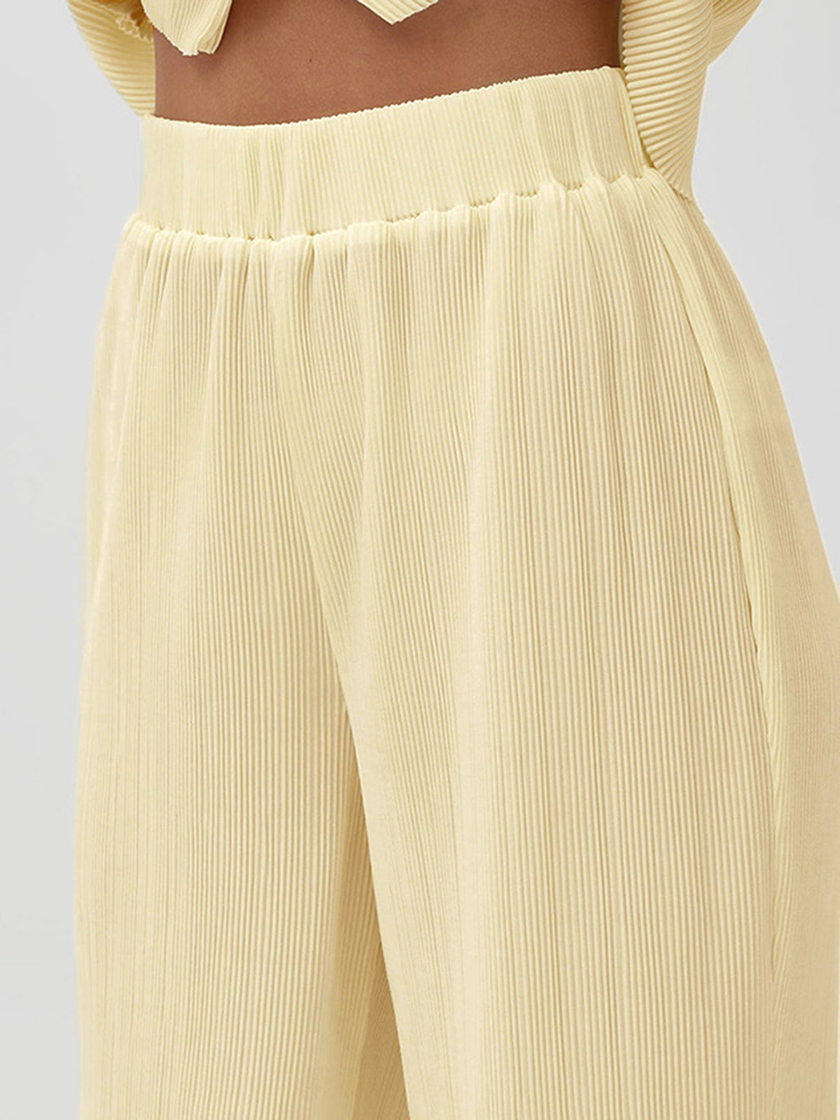 Limoncello Pleat Two Piece Pants Set