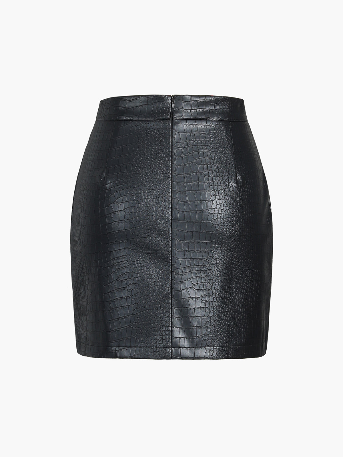 Faux Leather Textured Mini Skirt