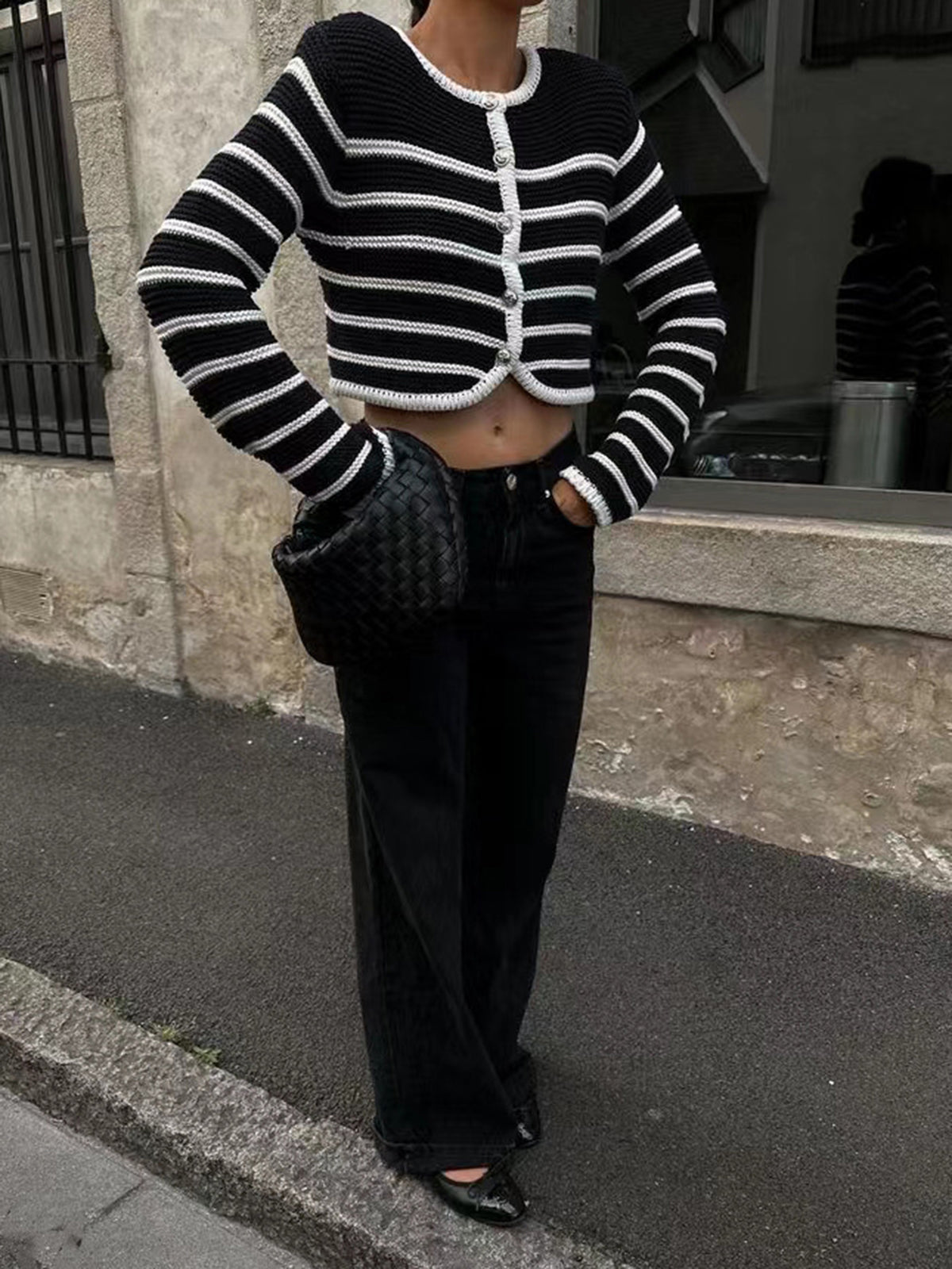 Old Money Aesthetics Stripe Cardigan