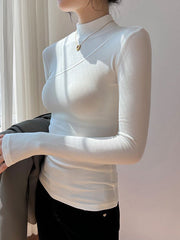 Vanilla Mock Neck Long Sleeve Top