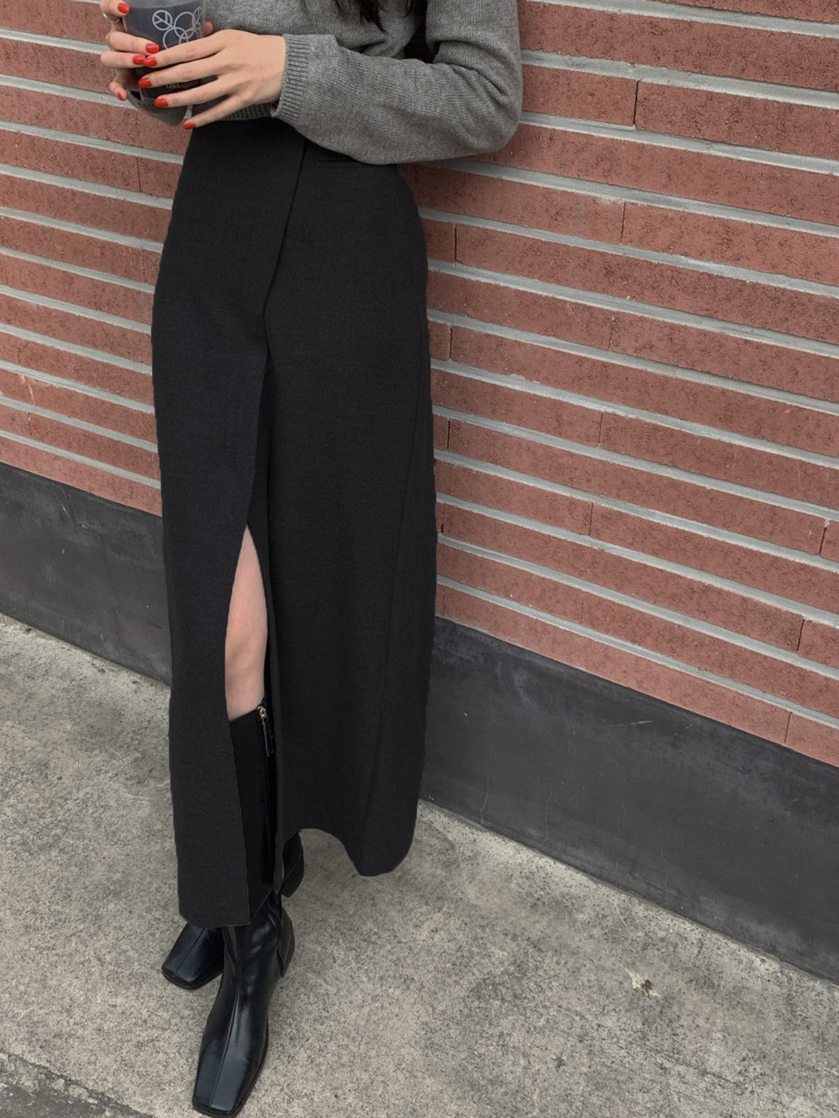 She's Effortless Slit Maxi Skirt