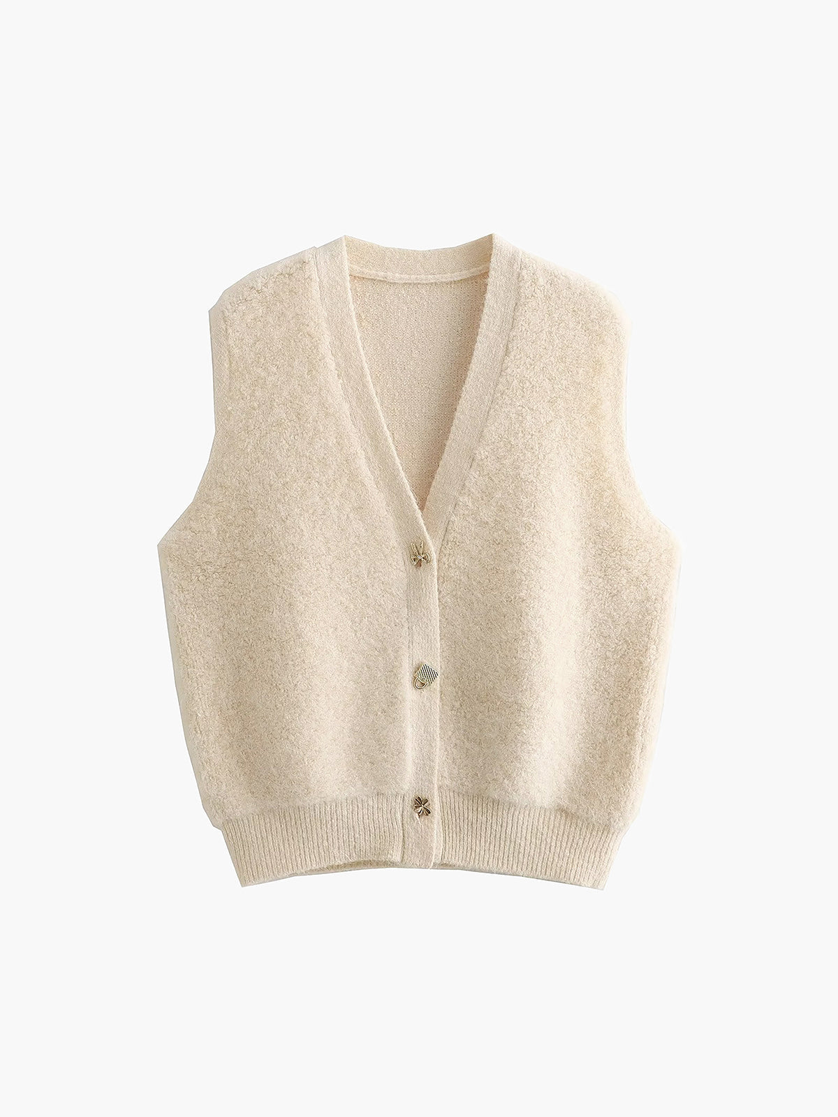 Wool-blend Fuzzy Vest