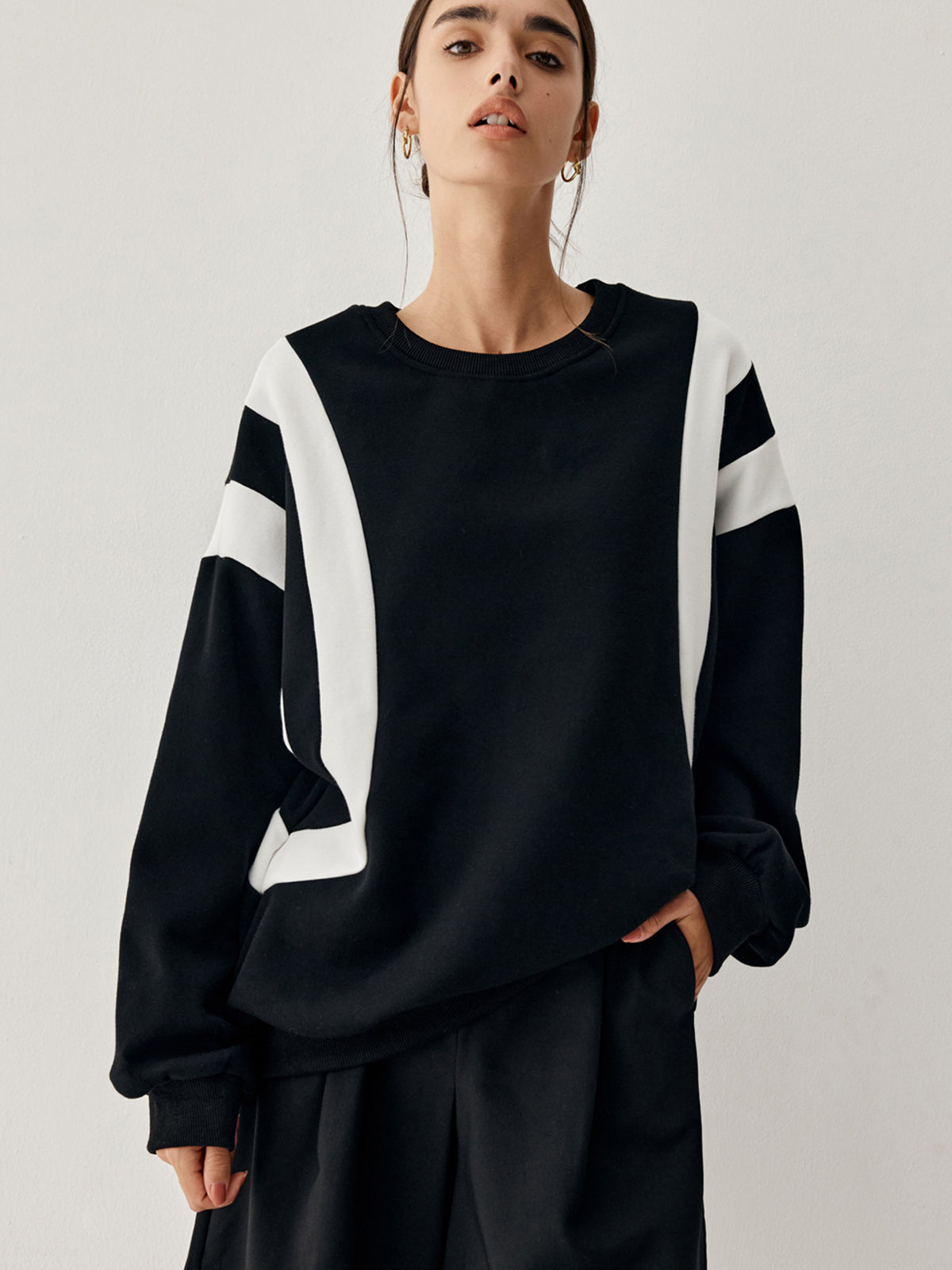 Side Panel Oversized Sweatshirt