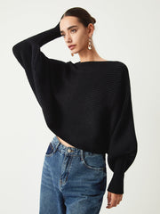 Slouchy Oversized Rib Crop Sweater