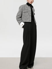 Tweed Boucle Crop Blazer