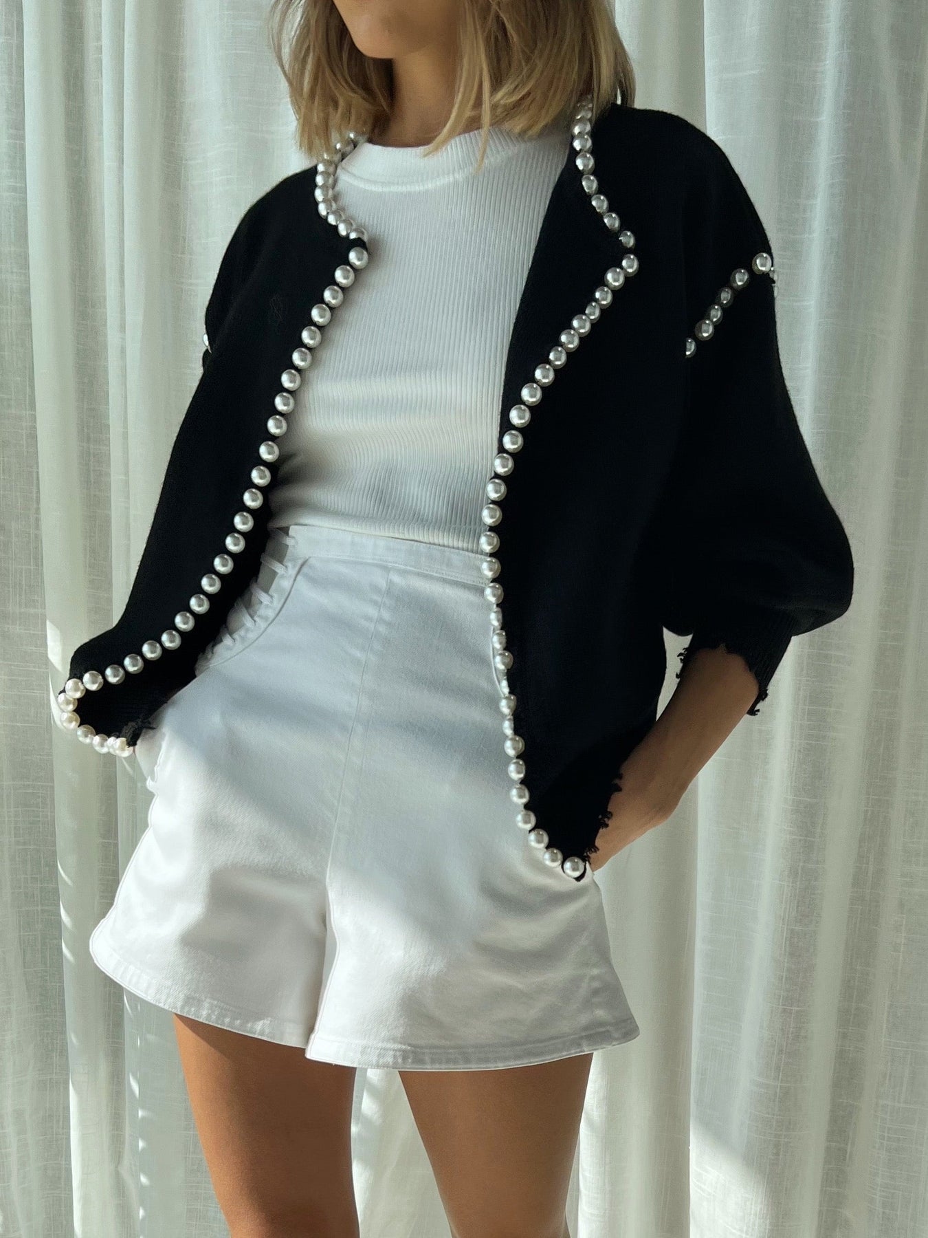 Vintage Pearl Edge Cardigan