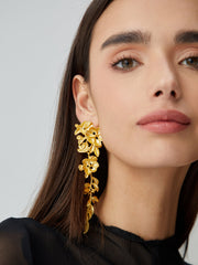 Floral Fringed Earrings