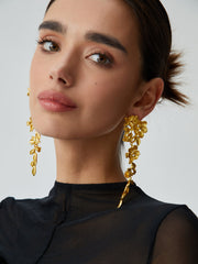 Floral Fringed Earrings