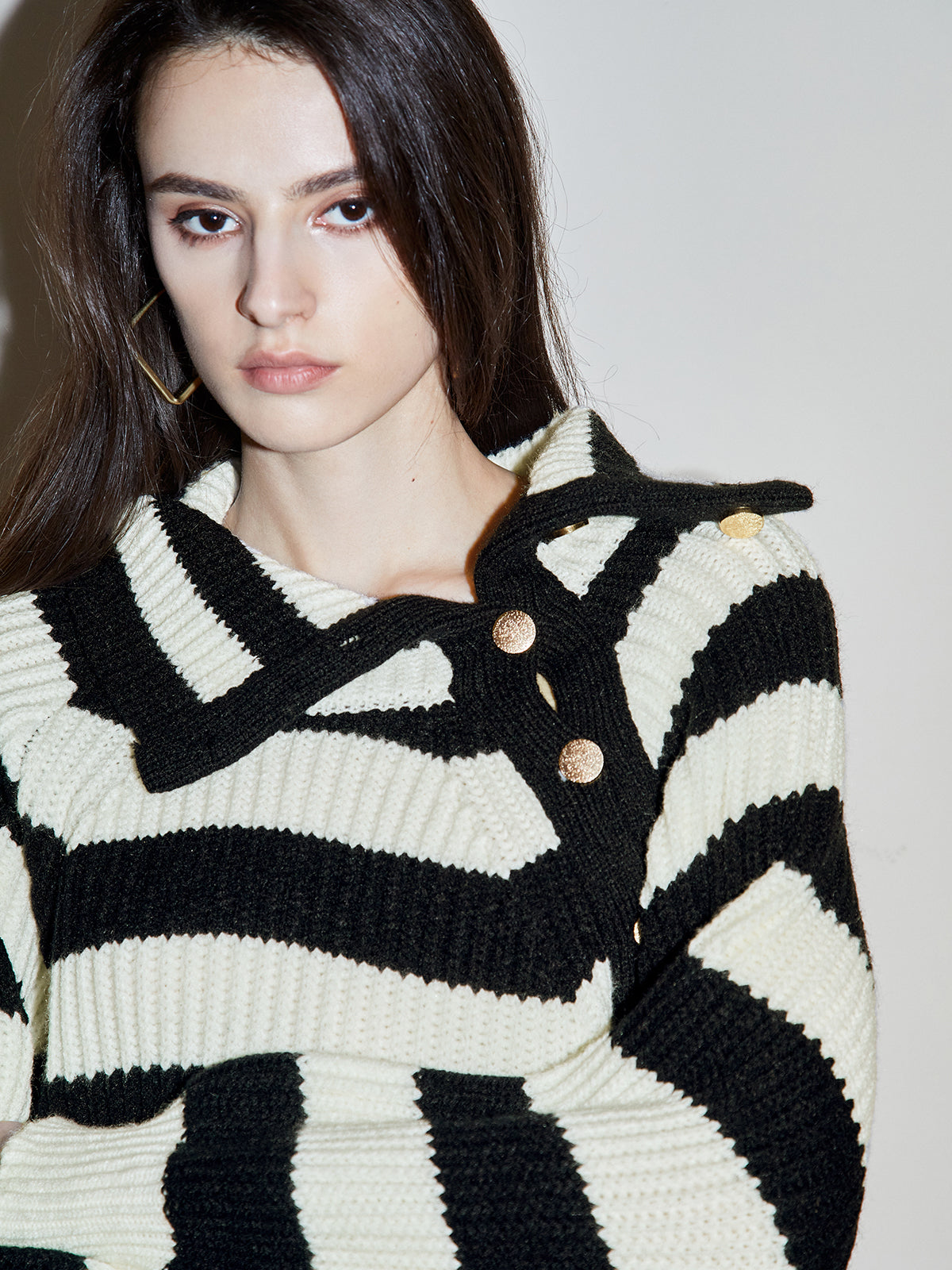 Horizontal Stripes Texture Sweater