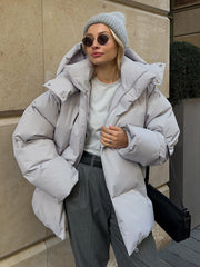 Oversized Quilted Puffer Down Coat