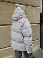 Oversized Quilted Puffer Down Coat