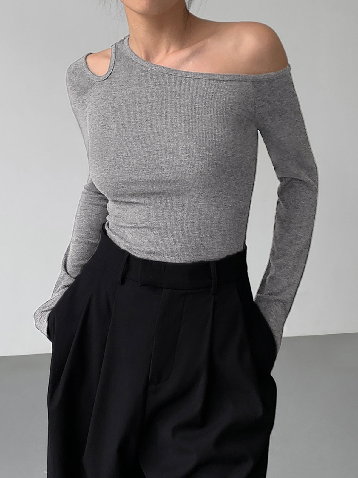 Slinky Cutout Knit Top