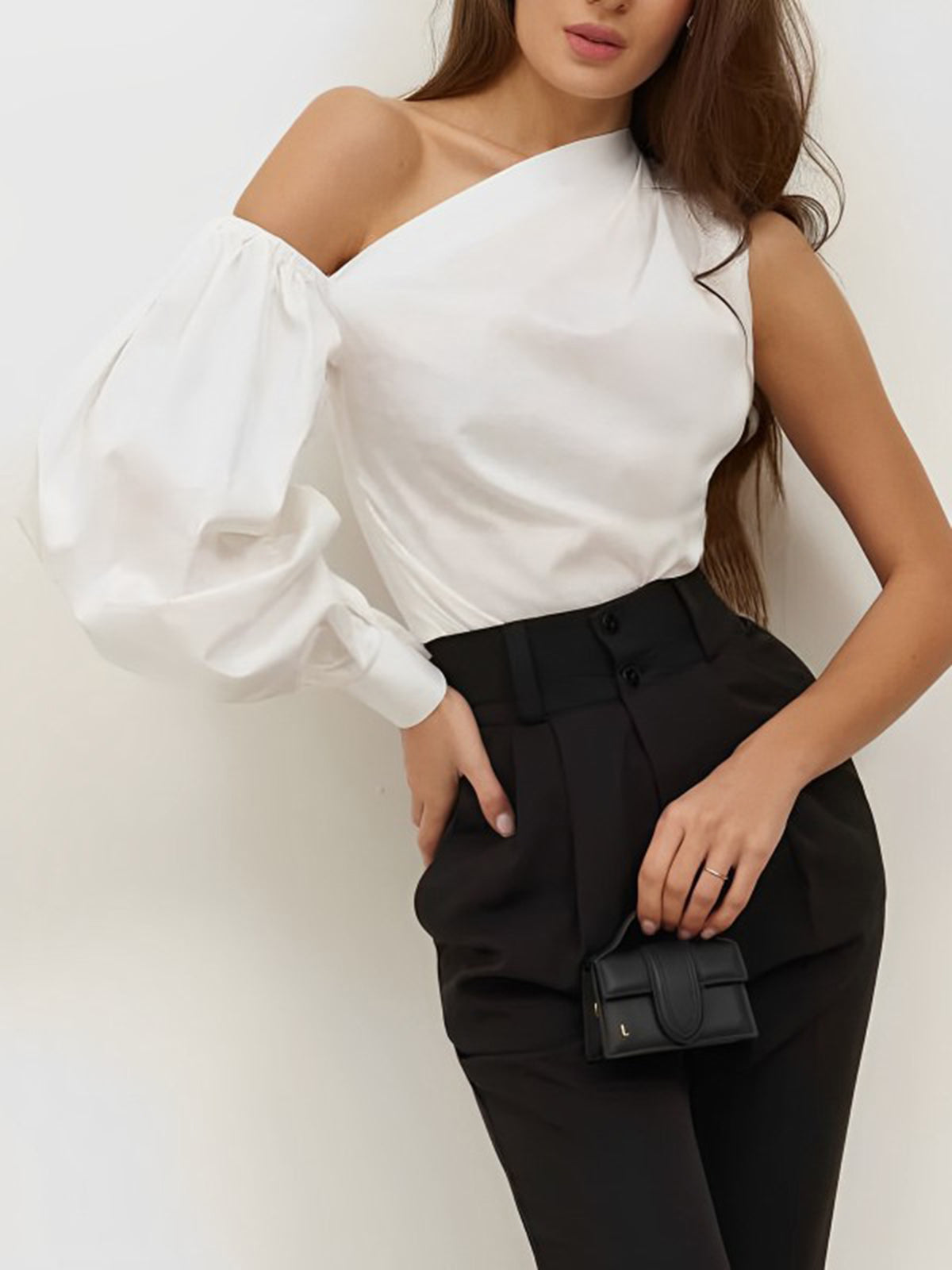 Asymmetrical Off Shoulder Blouse